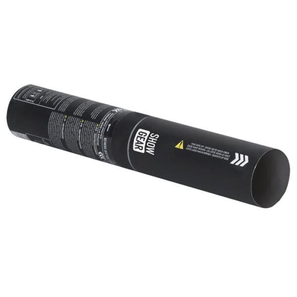 Handheld Confetti Cannon Small - 28 cm, wit/zilver