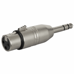 Verloop: XLR 3P female to Jack mono male