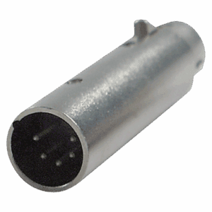 Verloop: XLR 5P male to XLR 3P female adapter