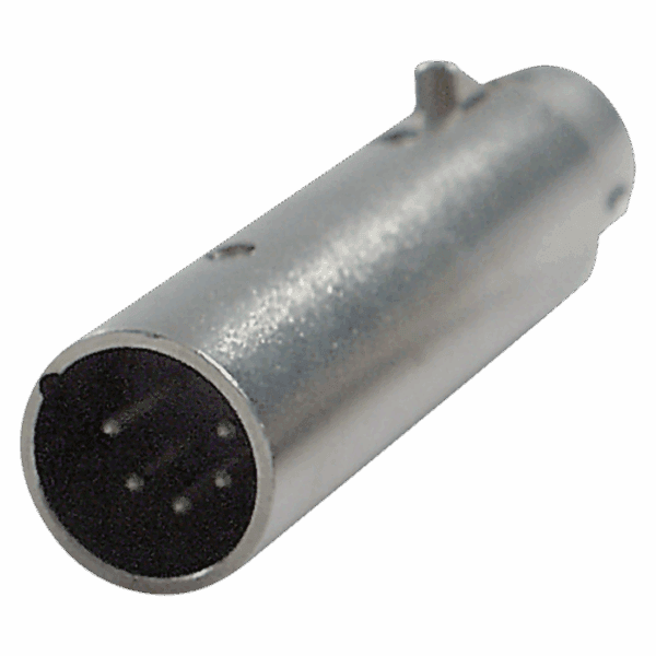 Verloop: XLR 5P male to XLR 3P female adapter