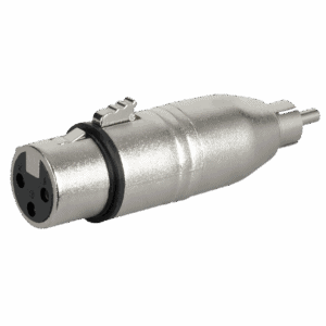 Verloop: XLR 3P female to RCA male