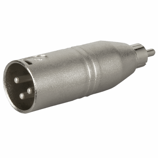 Verloop: XLR 3P male to RCA male