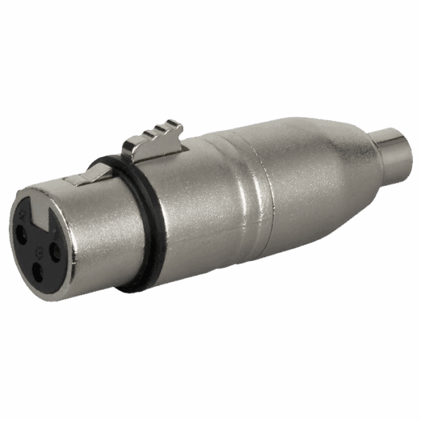 Verloop: XLR 3P female to RCA female