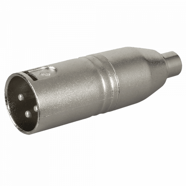 Verloop: XLR 3P male 3P to RCA female