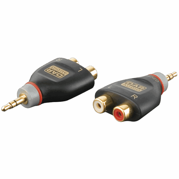 Verloop: mini-jack/M stereo to 2x RCA/F