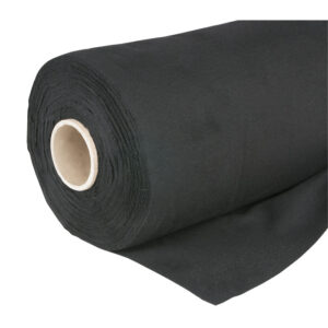 Dekomolton - 130cm (b) | zwart | 160 gr/m2 | per meter |