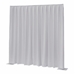 Pipe and Drape | Wentex  | 6 mtr set (strekkend) | 3 meter hoog | kleur: wit satijn